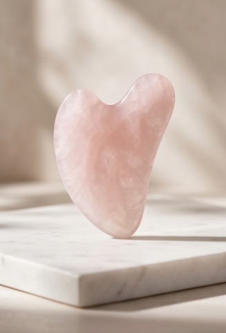 Authentic Rose Quartz Gua Sha Facial Massage Tool