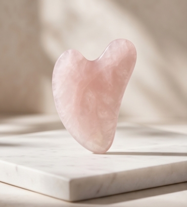 Authentic Rose Quartz Gua Sha Facial Massage Tool